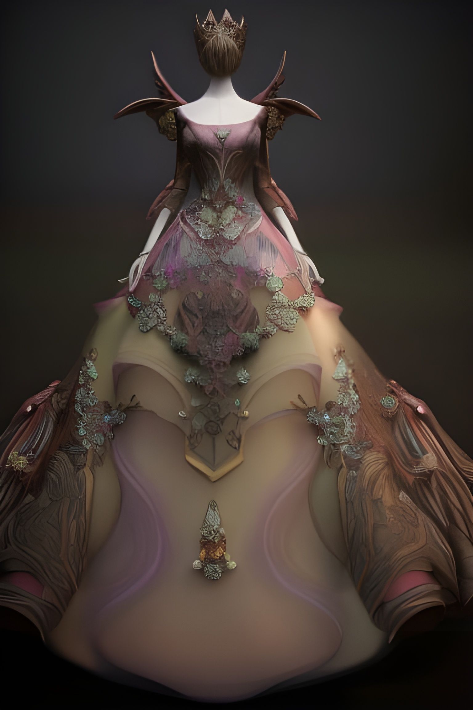 Ethereal Fantasy Dress with Fairy Wings