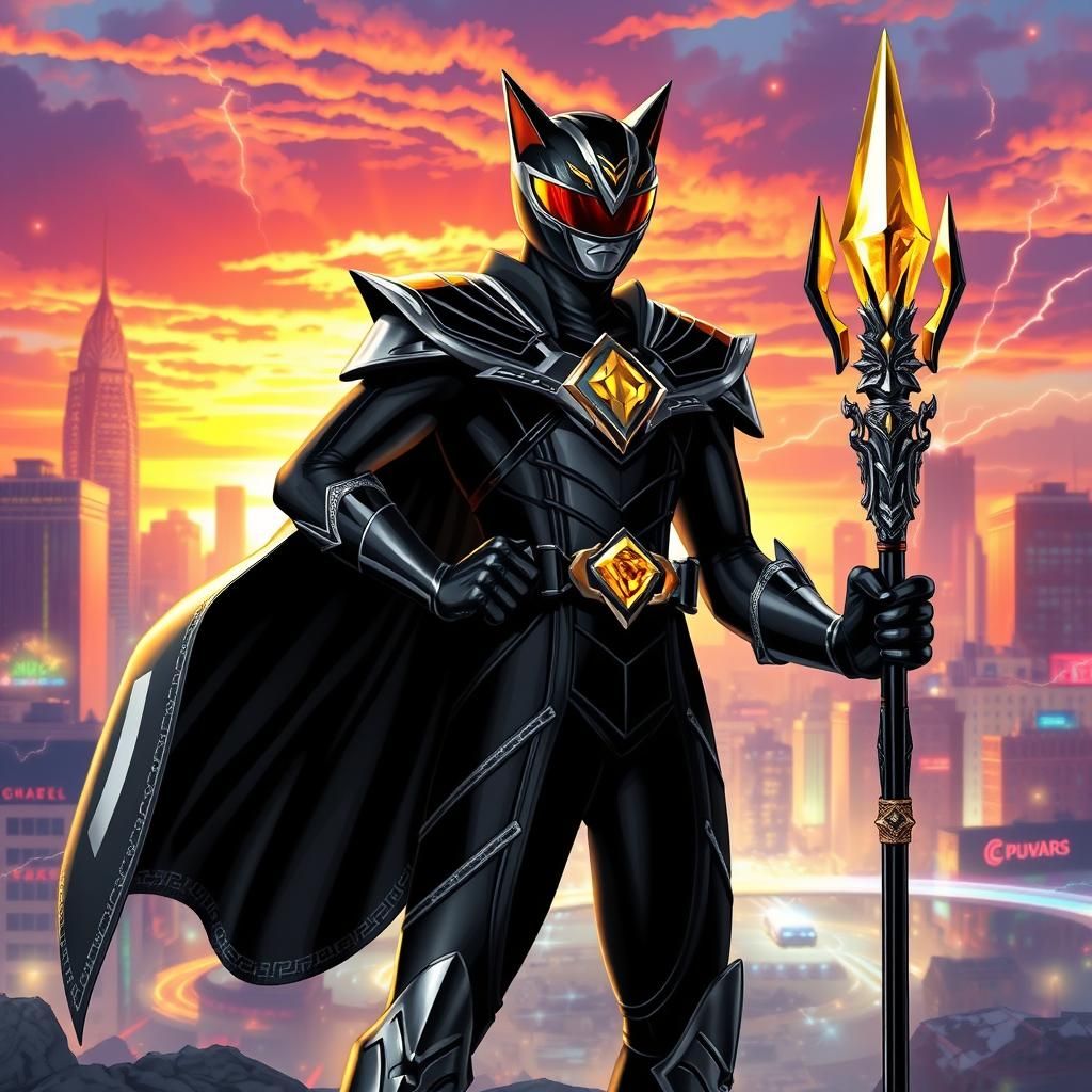 The Black topaz cat power ranger