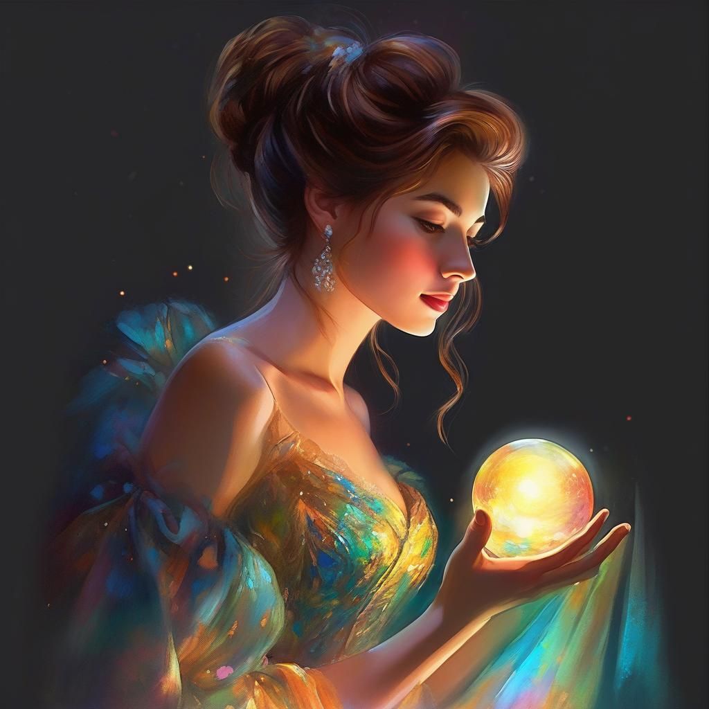 Anime Art Print with Glazing Digital Coloring