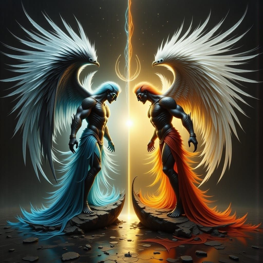 Angels and Demons in Balance: Light and Shadow