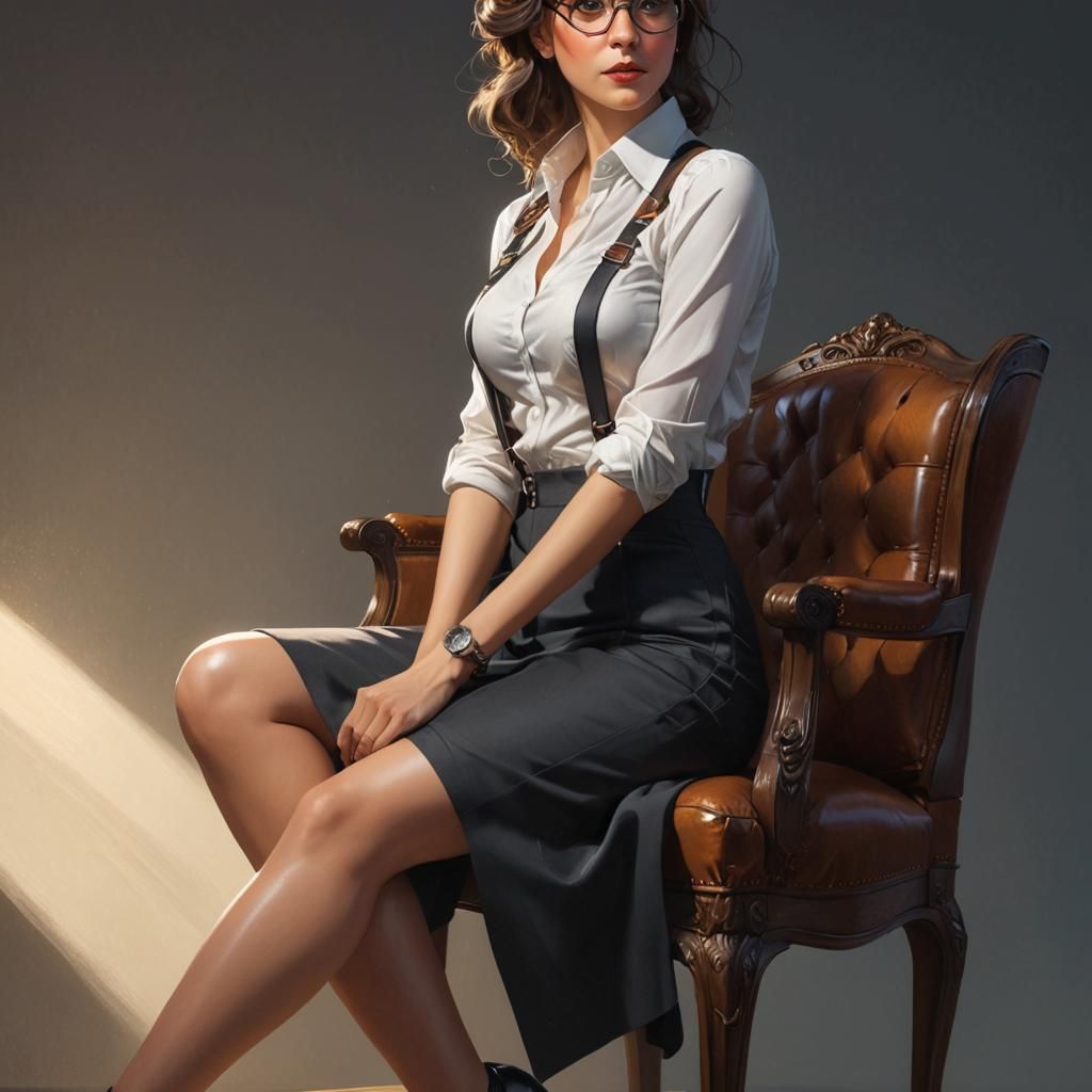 Secretary Portrait in Artgerm Style