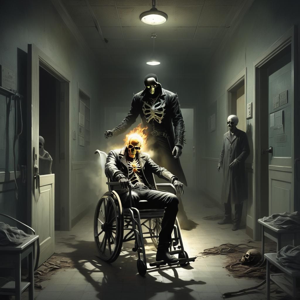 Ghost Rider Haunts Abandoned Asylum