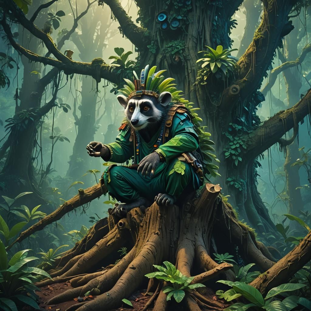 King Julian Dances on His Jungle Throne
