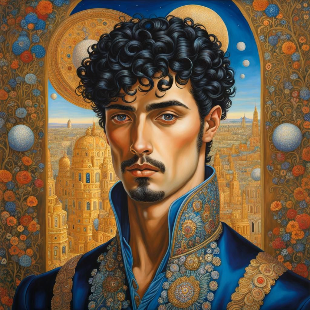 Surreal Portrait of a Handsome Man