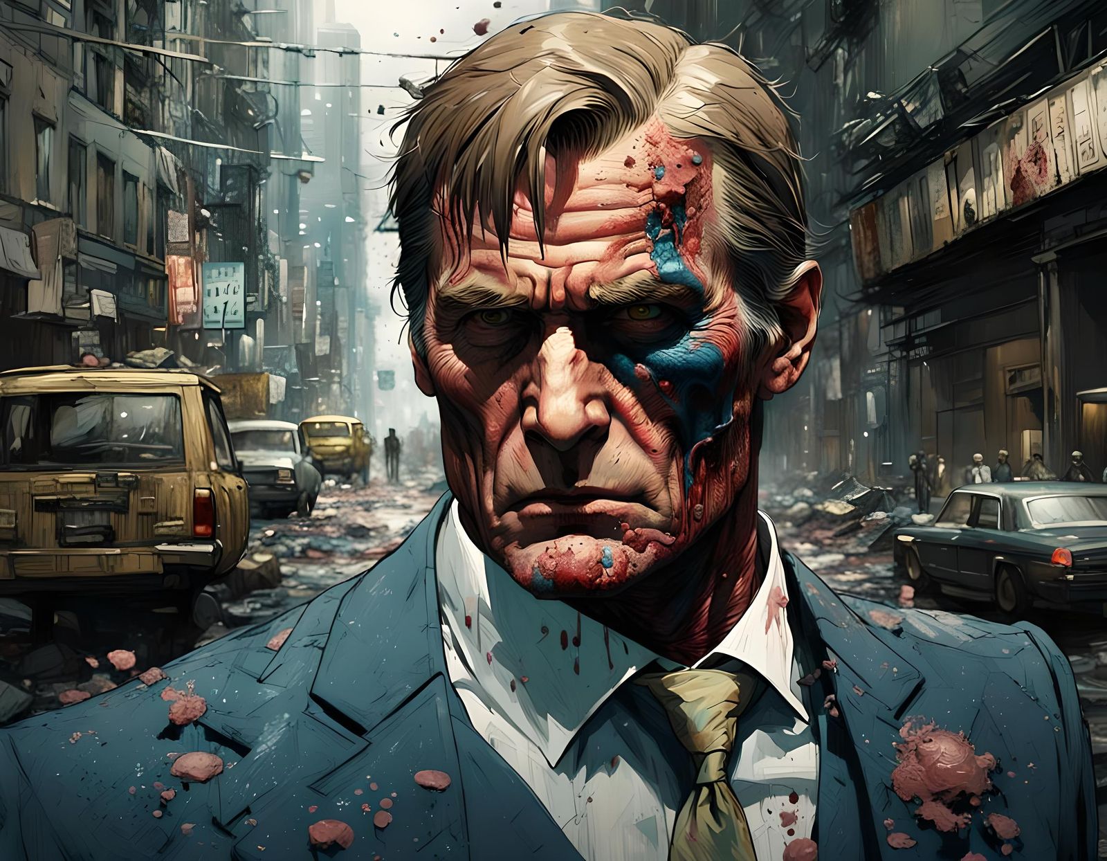 Two-Face Hyperdetailed Matte Painting by Mann, Griffiths, It...