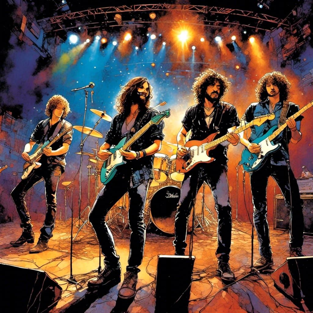 Rock Band Live in Concert with Inked Style