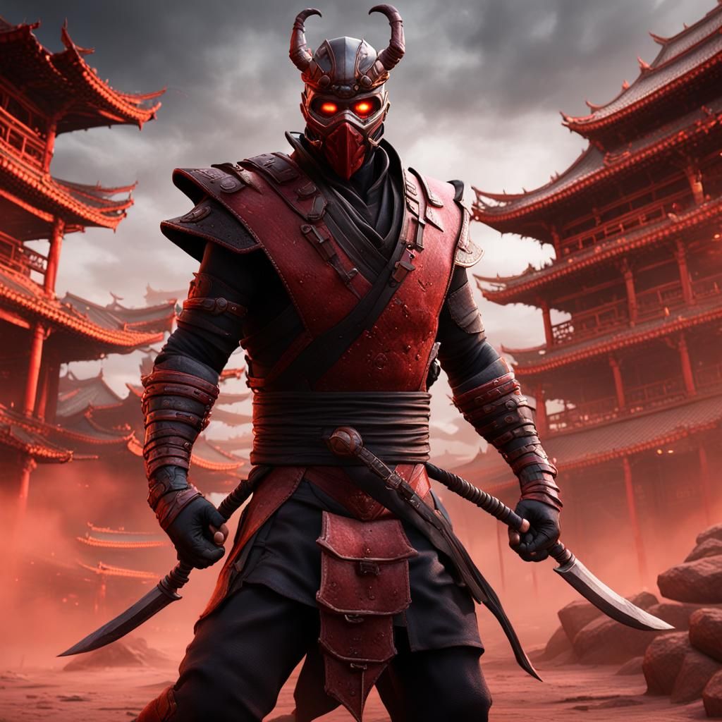 Kenshi as Daredevil: Detailed Matte Painting