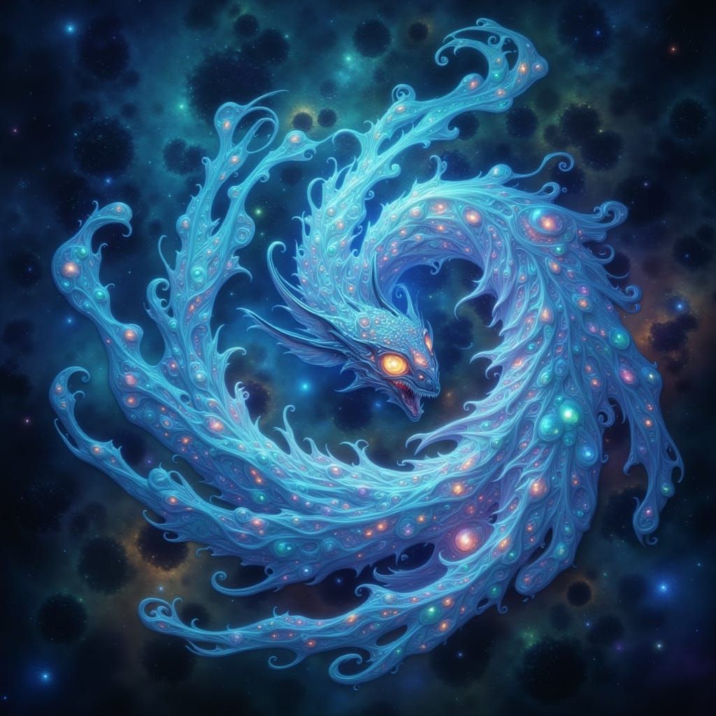 Cosmic Light Particles Dance in Deep Space