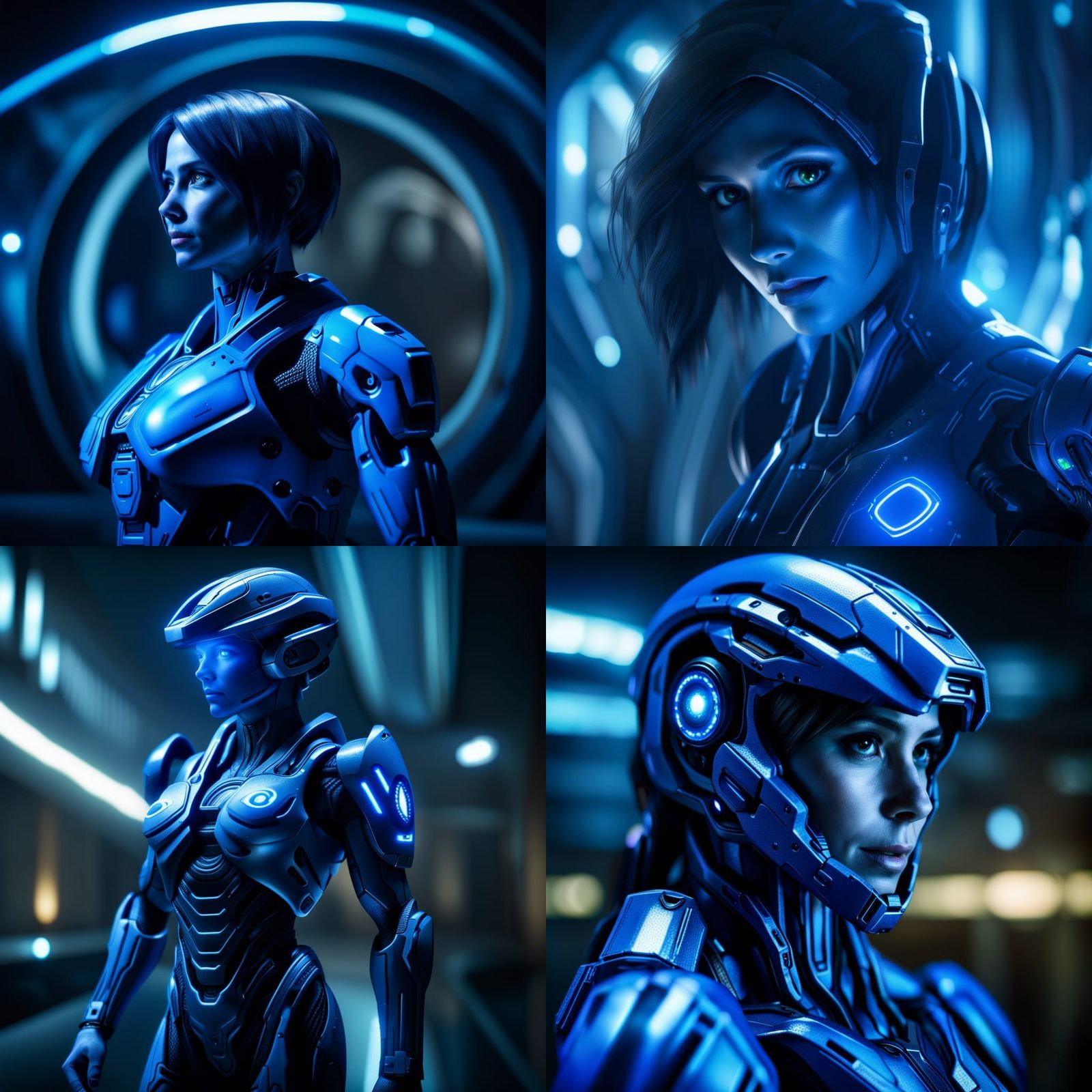 Hyperrealistic Cortana from Halo in HDR
