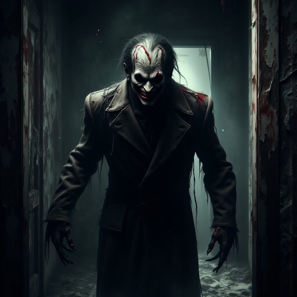 Menacing Dark Fantasy Figure in Noir Style