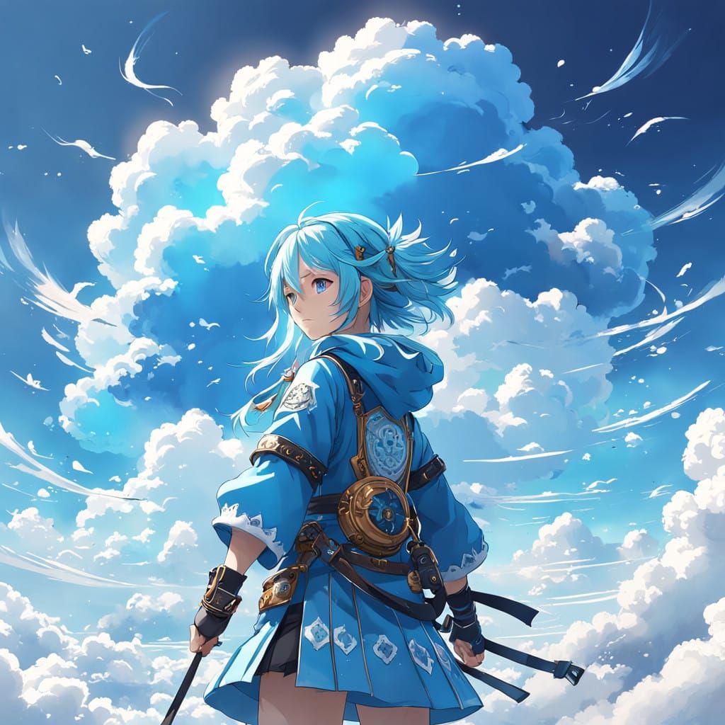 Surreal 3D Anime Concept Art Depicting Cloud Nine