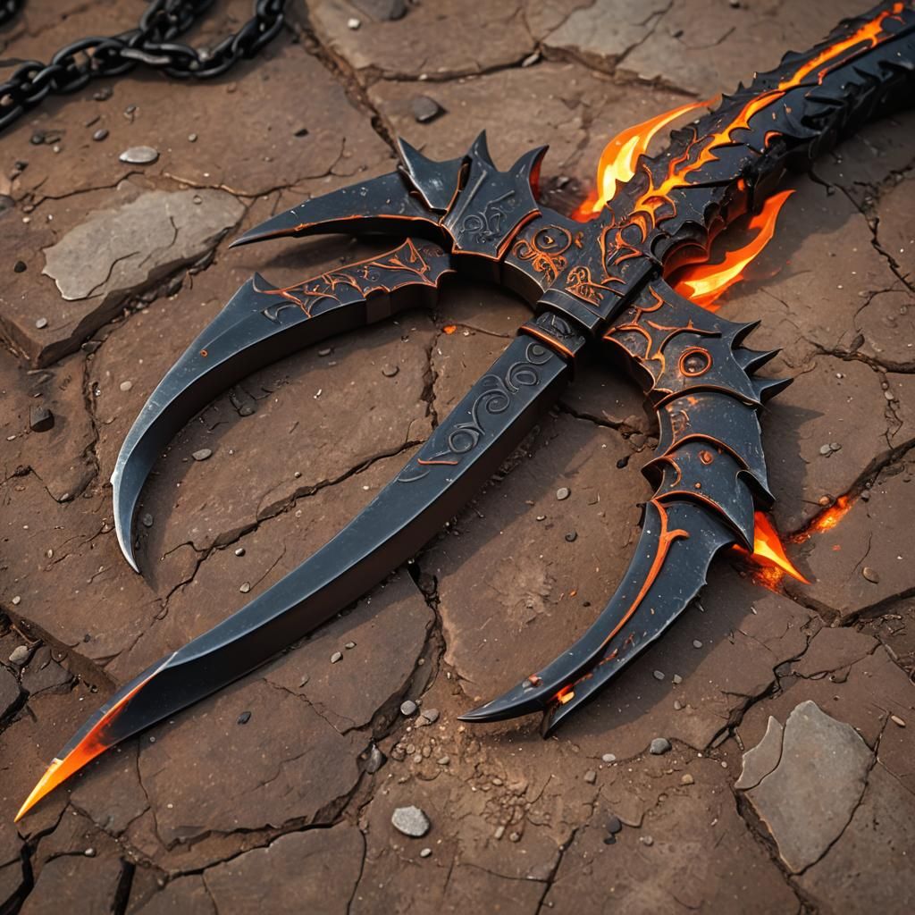 Emberglow Scythe: Dark Fantasy Concept Art