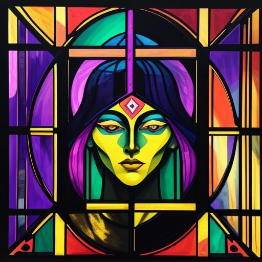 Tarot Soul Chamber in Gouache Fauvist Expressionism