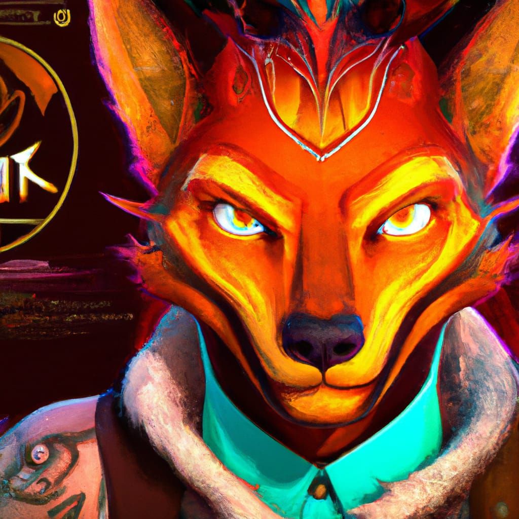 Nightmare Foxy Portrait in Hyperdetailed Style