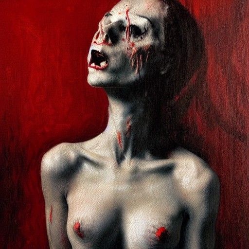 Ominous Impressionistic Painting: Far Beyond Sanity