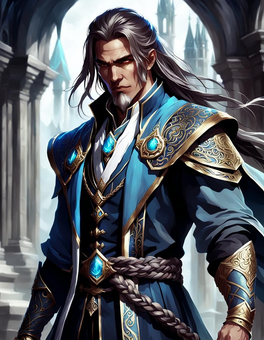 Elegant Male Mage General Concept Art