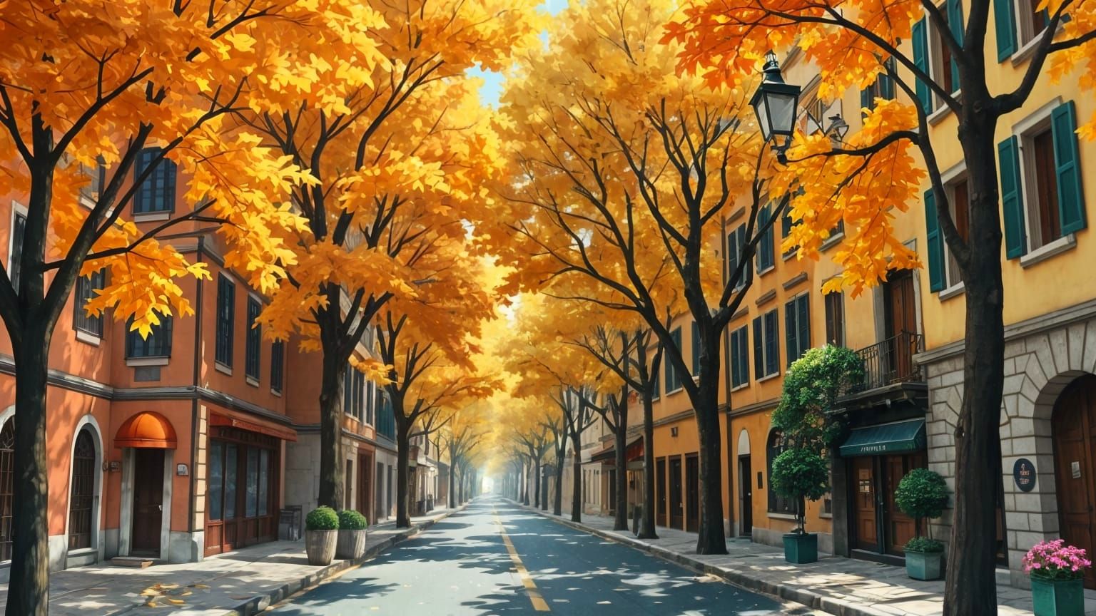 Autumn in Medieval Italy: Japanese Cartoon Style