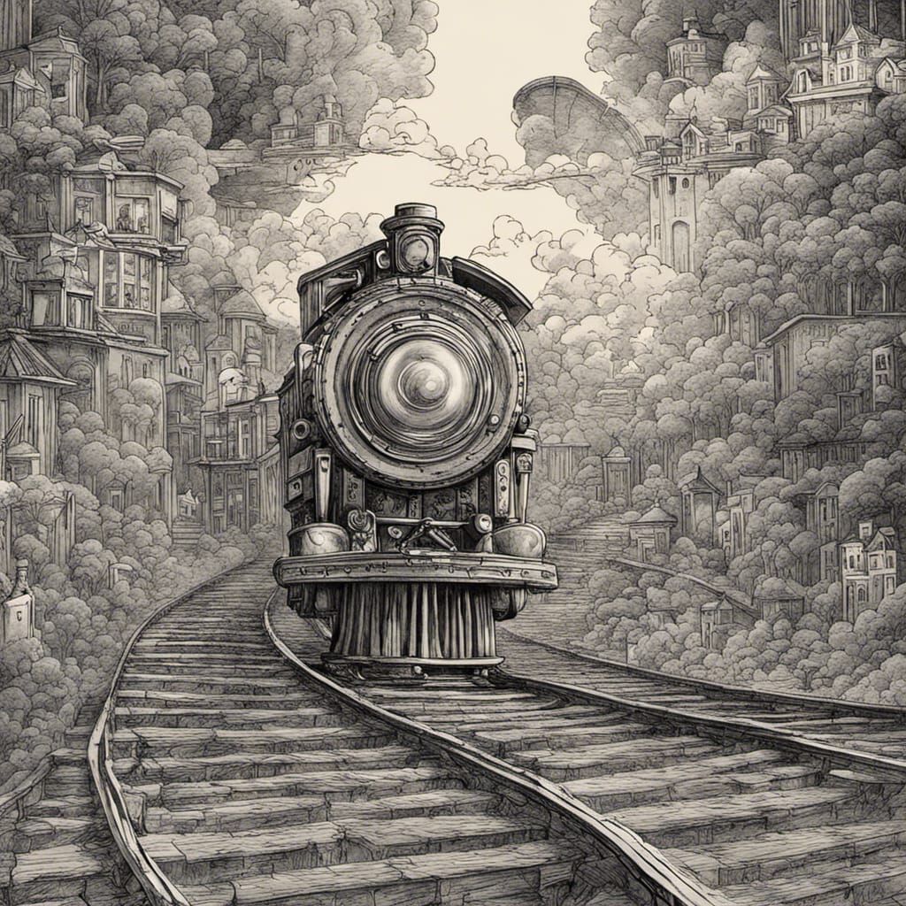 Surreal Dreamscape: Missing the Train Home