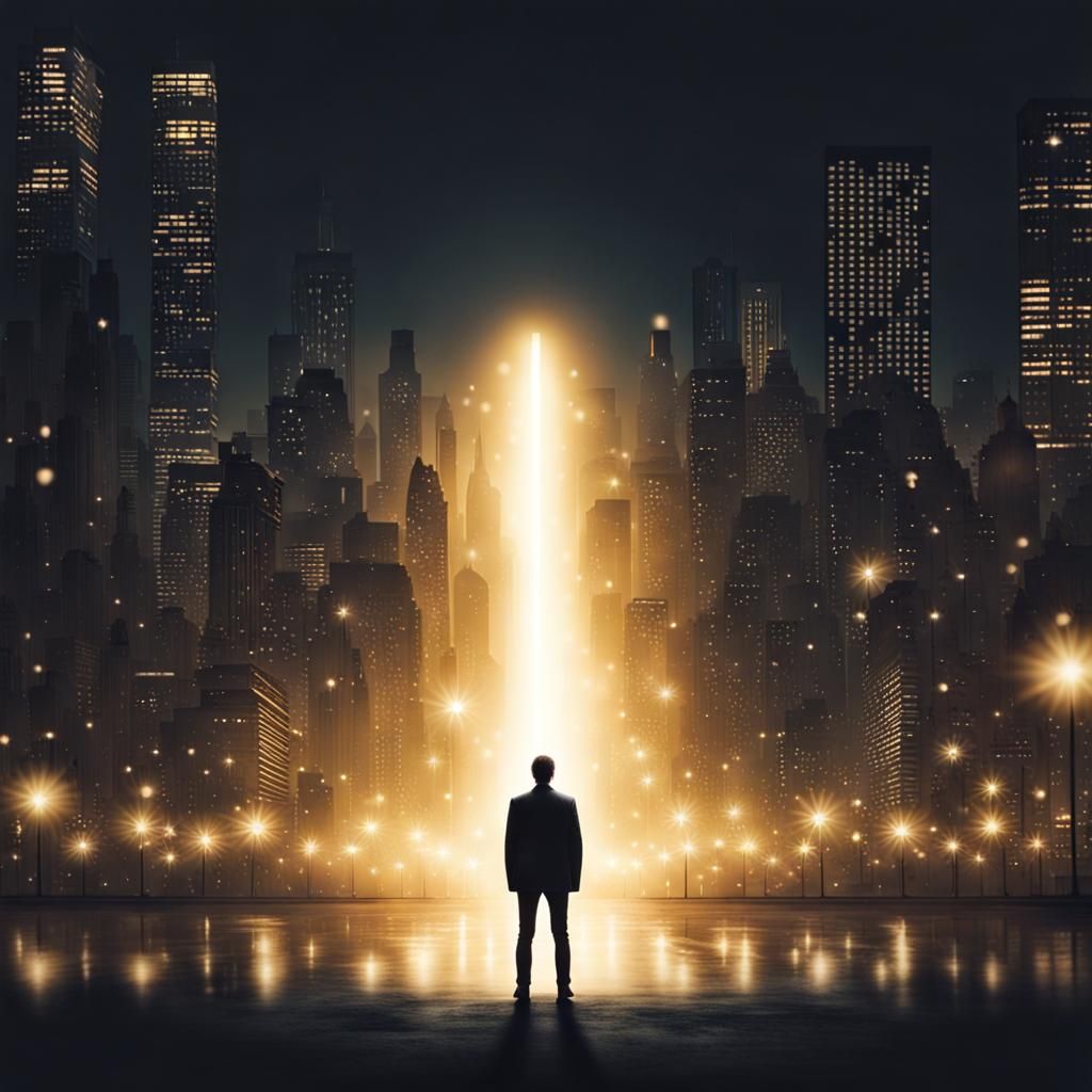 Radiant Man Illuminates Dark City