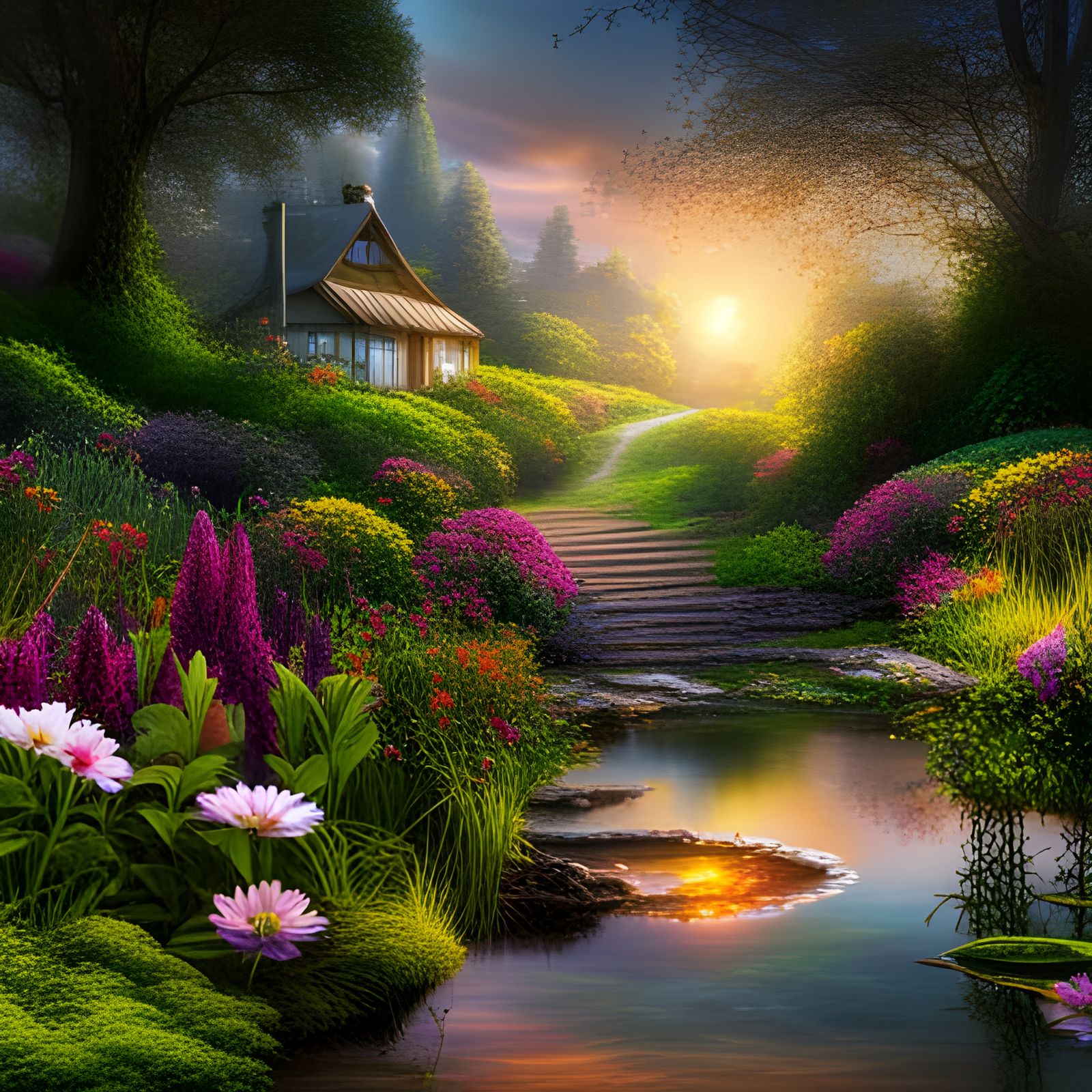 Whimsical Fantasy Garden