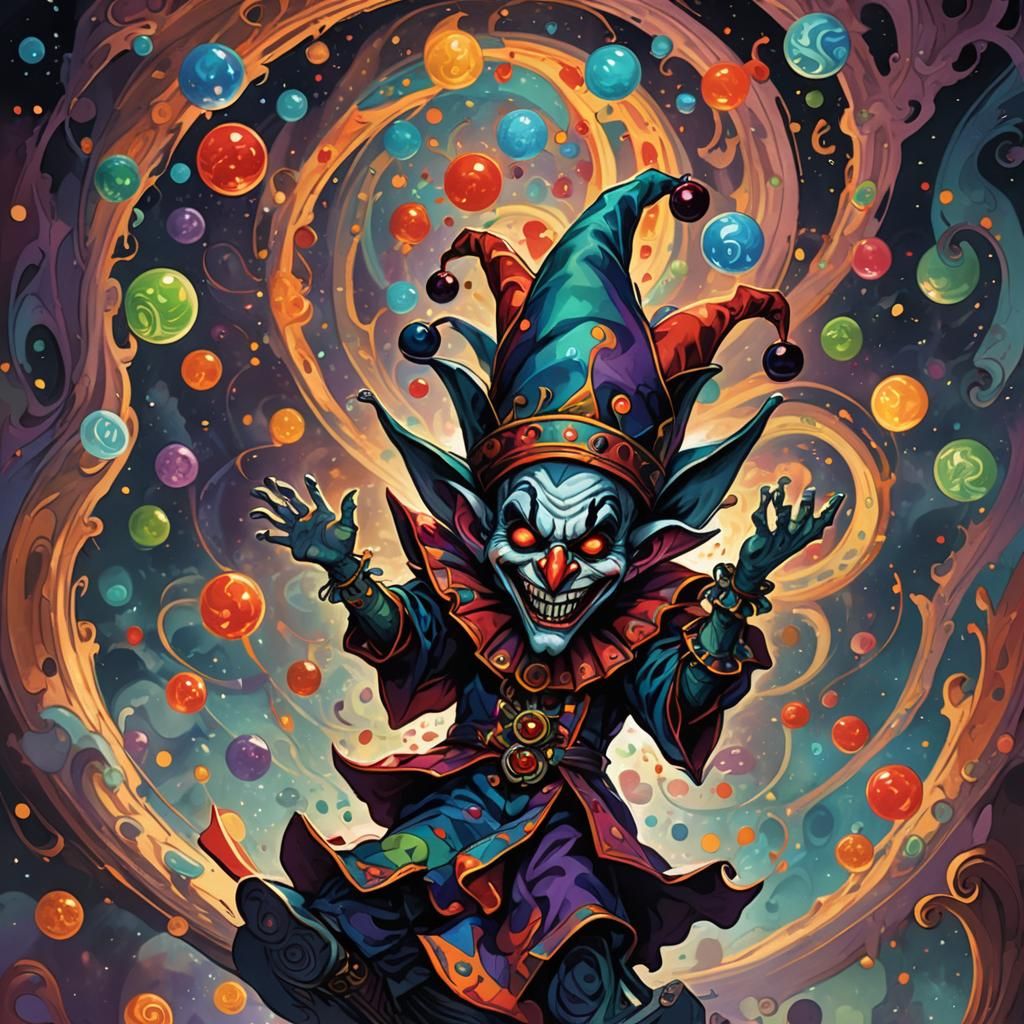 Jester Juggling Brains on the Edge of Madness
