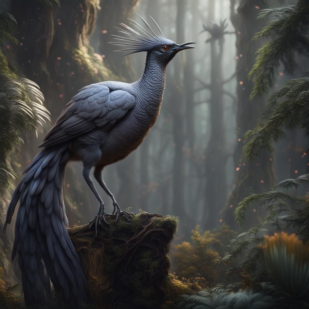 Fantastical Bird Hybrid in Detailed Matte Painting
