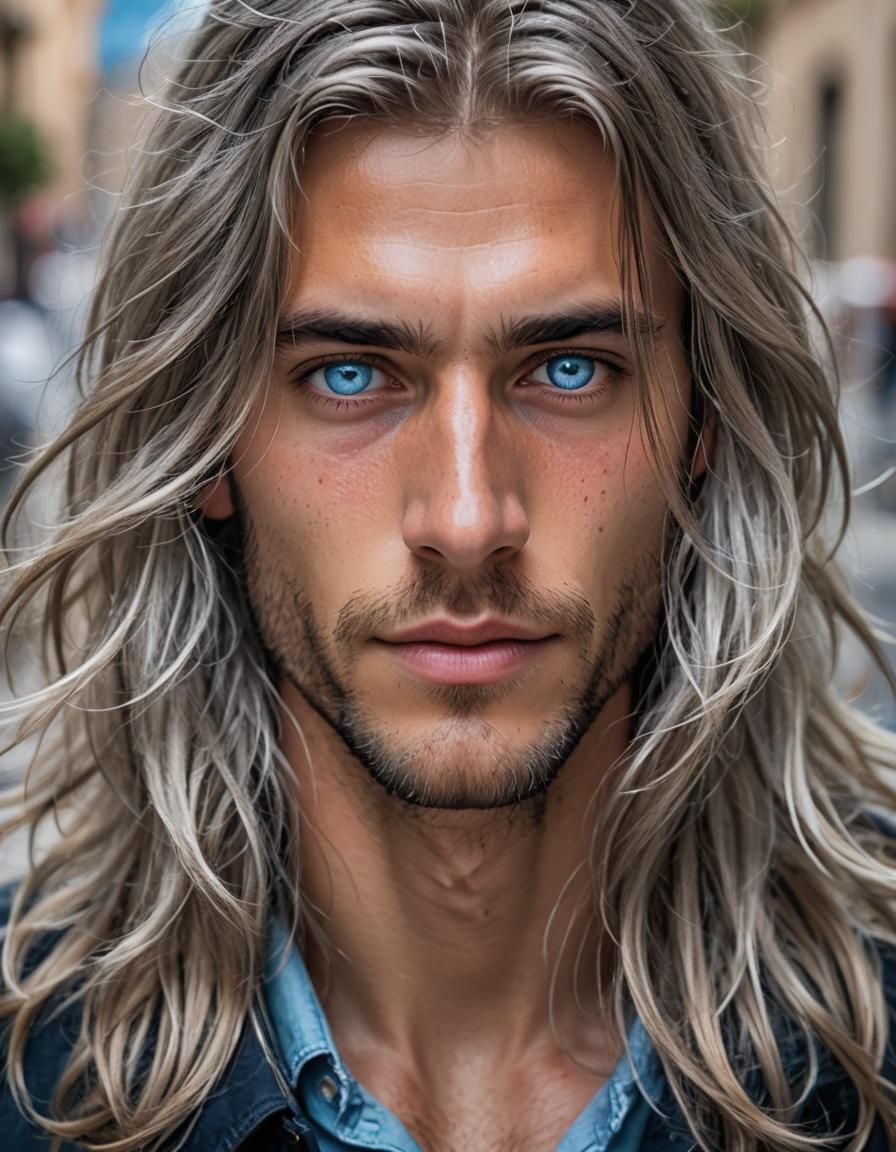 Attractive Silver-Haired Man in Spain, Professional Photo