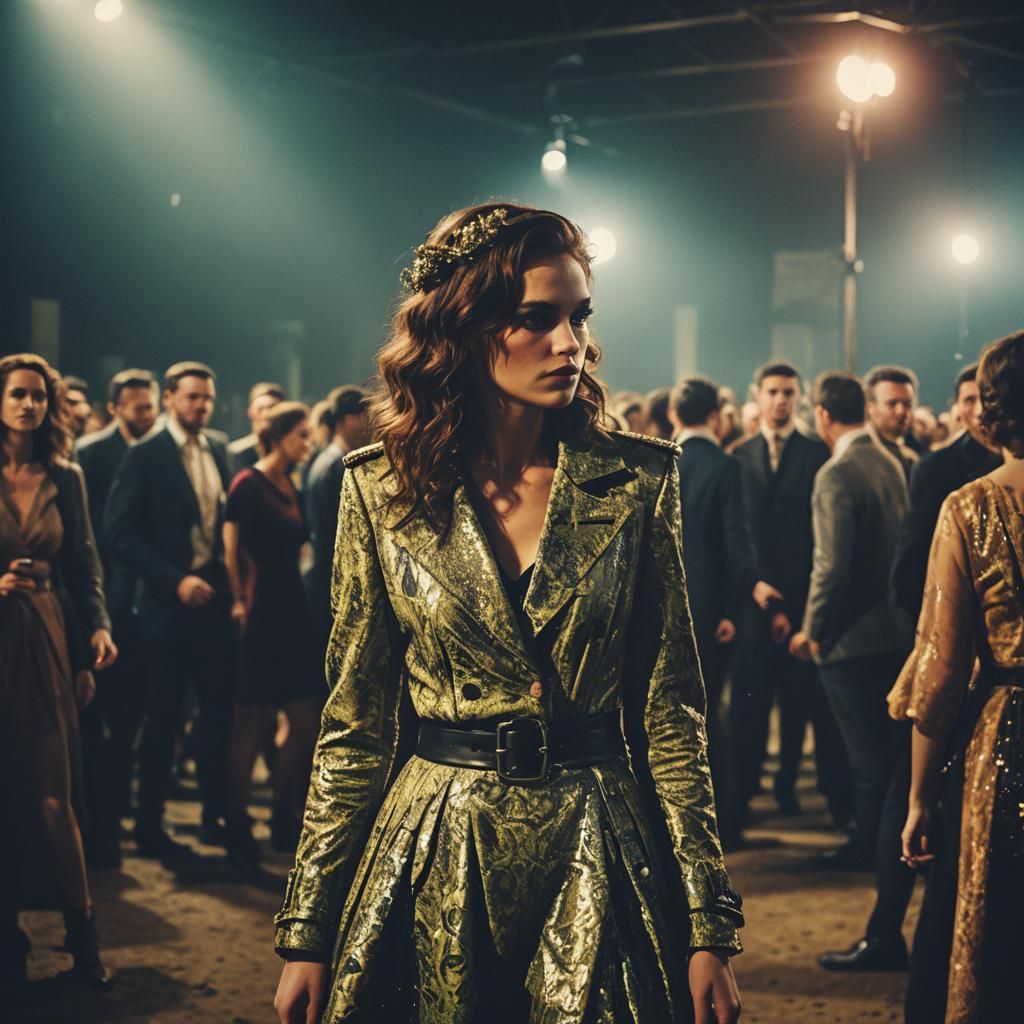 Dramatic Fashion Soiree in Cinematic Style