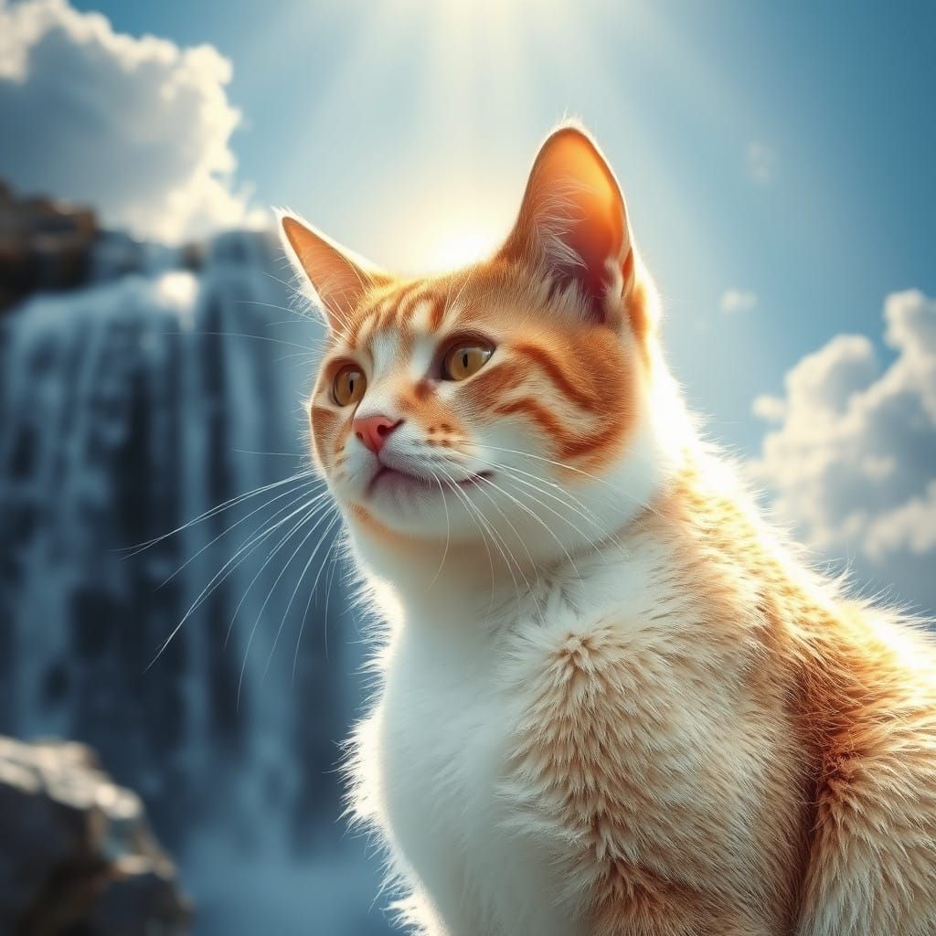 Cat Basks in Heavenly Sunshine