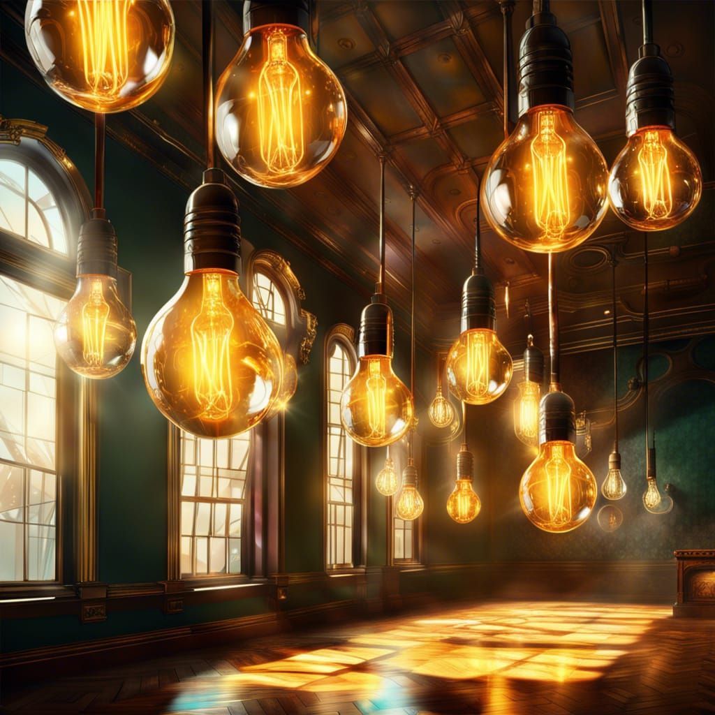 Room Full Of Giant Light Bulbs