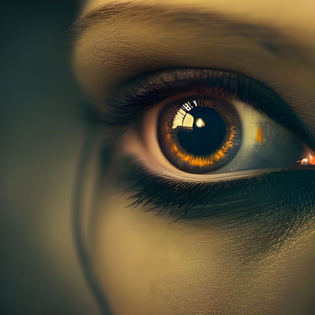 Honey Eyes Ablaze: A Detailed Portrait