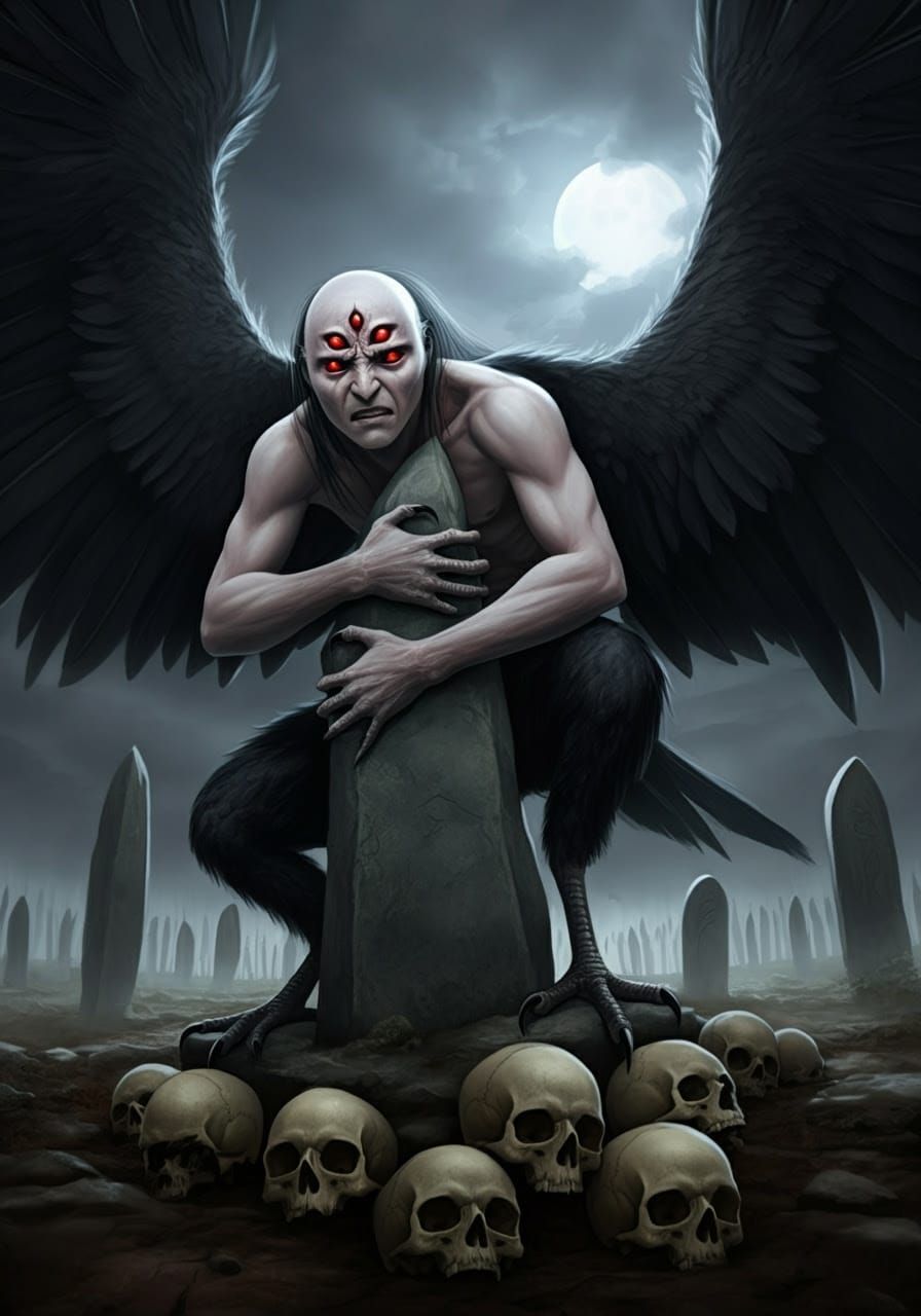 Monolithic Crow Demon in Elden Ring Art Style