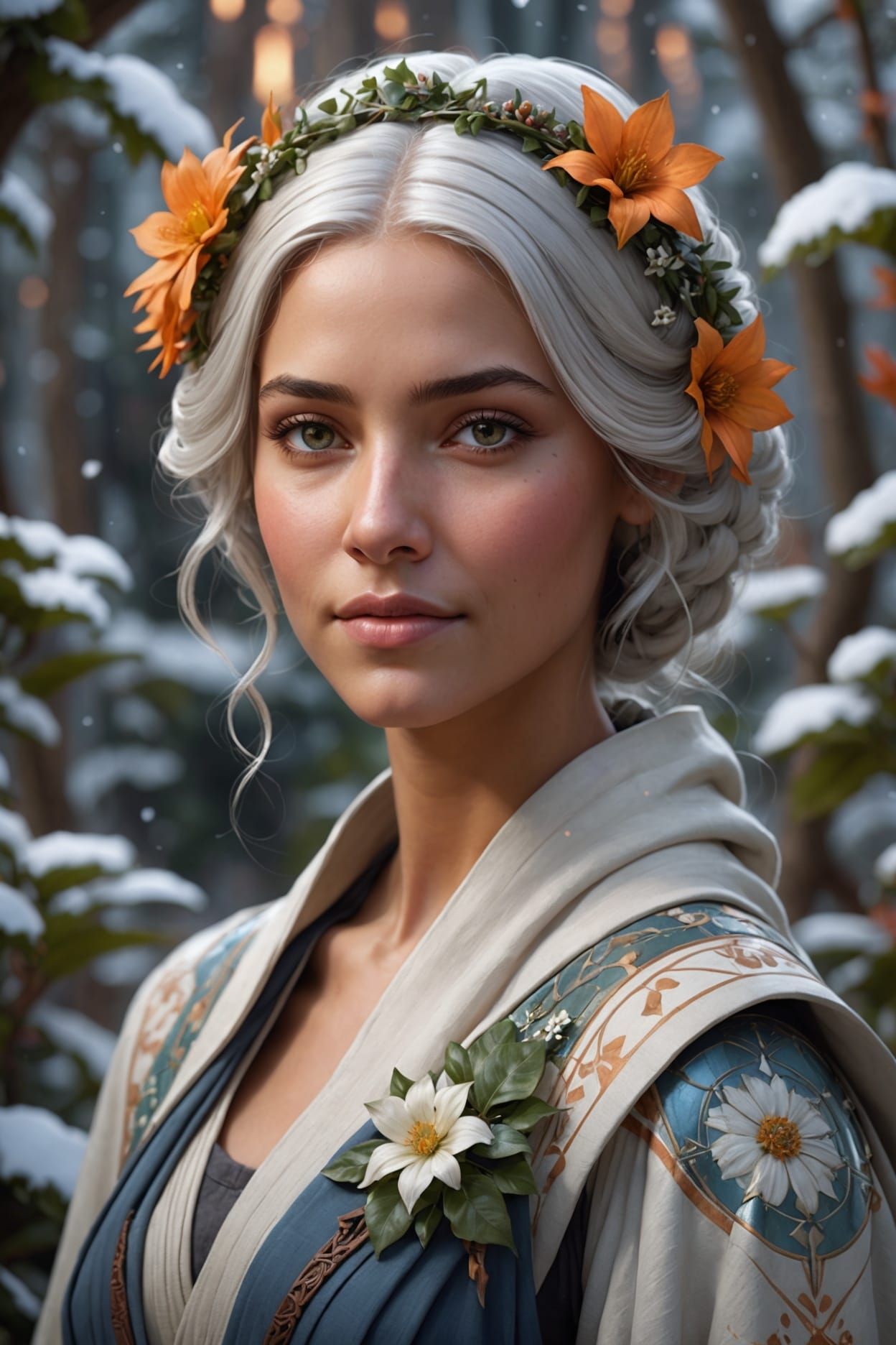 Arkanian Woman Portrait in Hyperrealistic Style