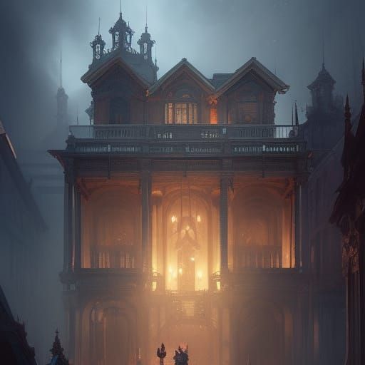 Dark Fantasy Dollhouse Concept Art in 8K Resolution