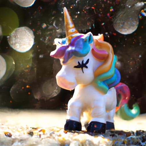 Enchanting Baby Unicorn in Sparkling Rainbow World