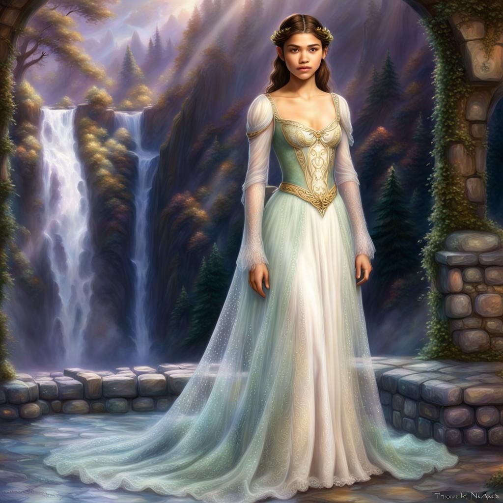 Zendaya as Ethereal Elf in Rivendell