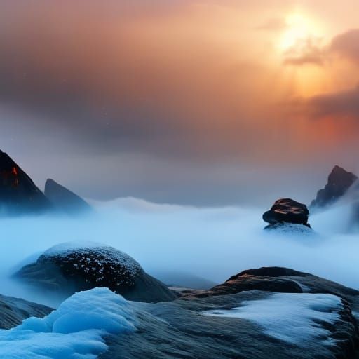 Fiery Ice Cube: Professional Photography