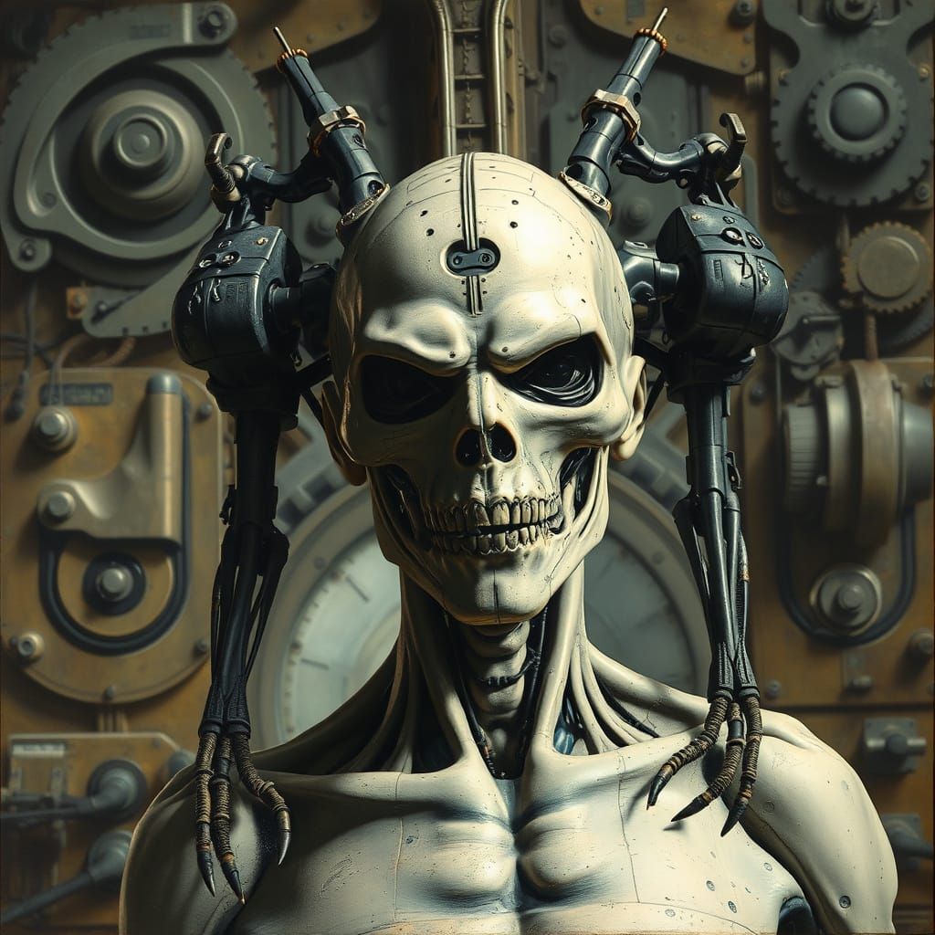 Surreal Biomechanical Airbrushed Art