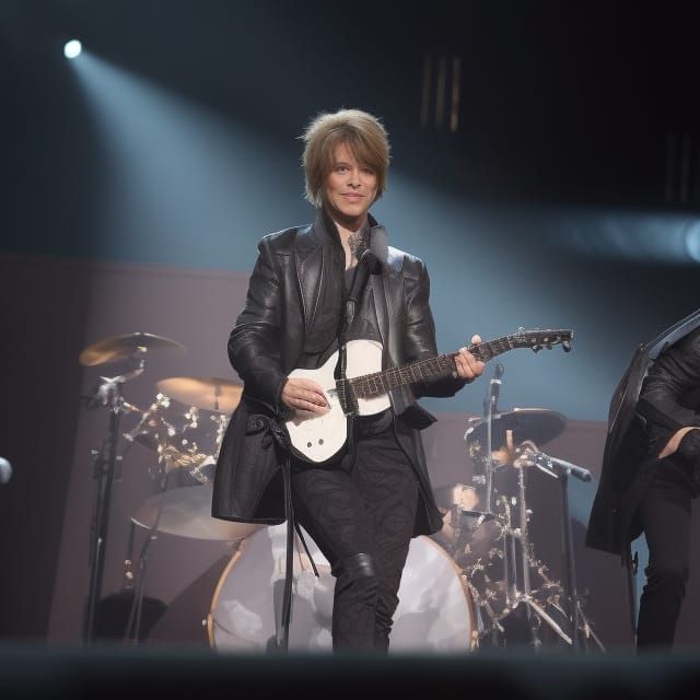 Energetic Live Concert Scene in Vivid Lights