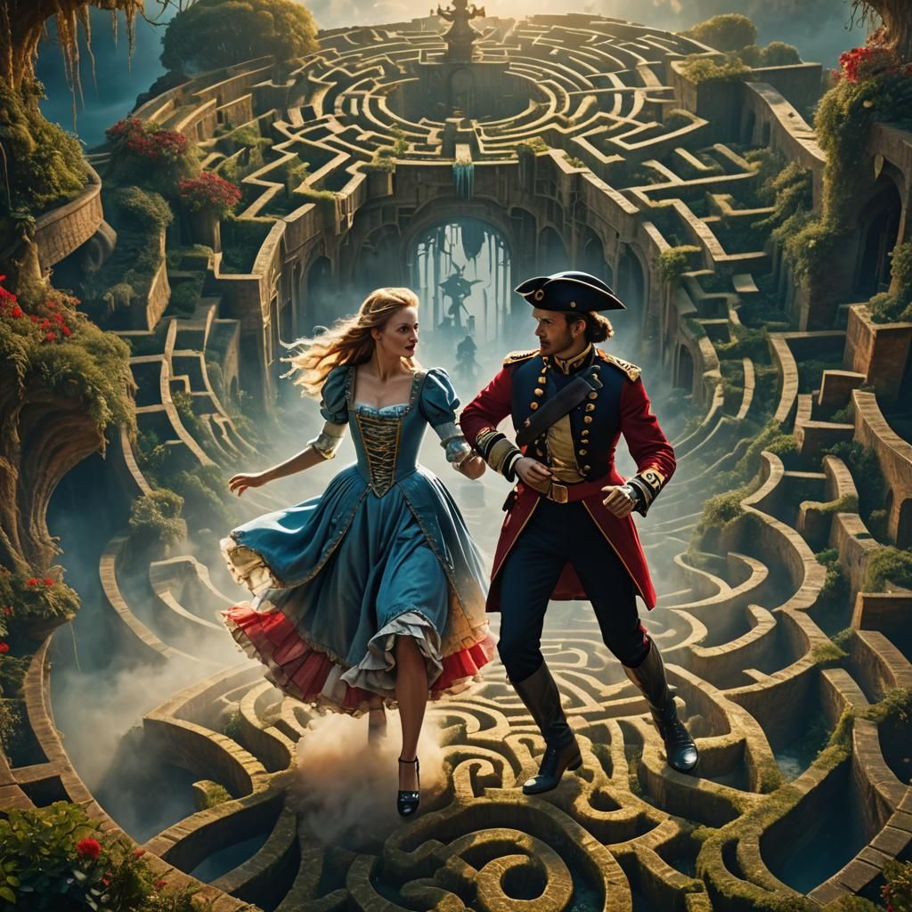 Harry Flashman and Alice Dance in Surreal Maze