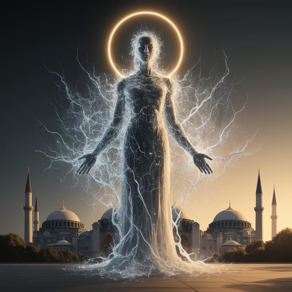 Ethereal Old Orthodox AEON Radiates Divine Energy in Ancient...