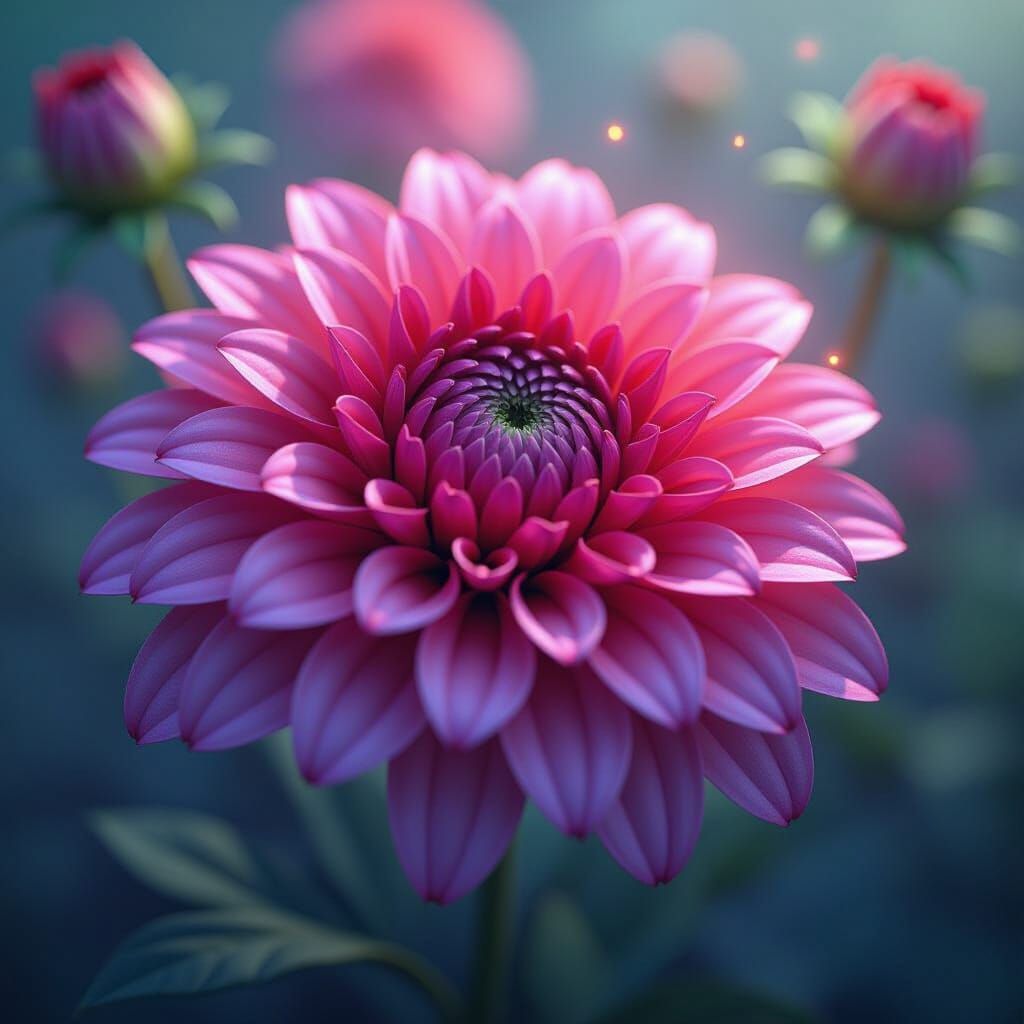 light, spiralling flowers,vibrant, 3d render, cinematic, portrait, conceptual art, psychedelic colors, lightexplosion