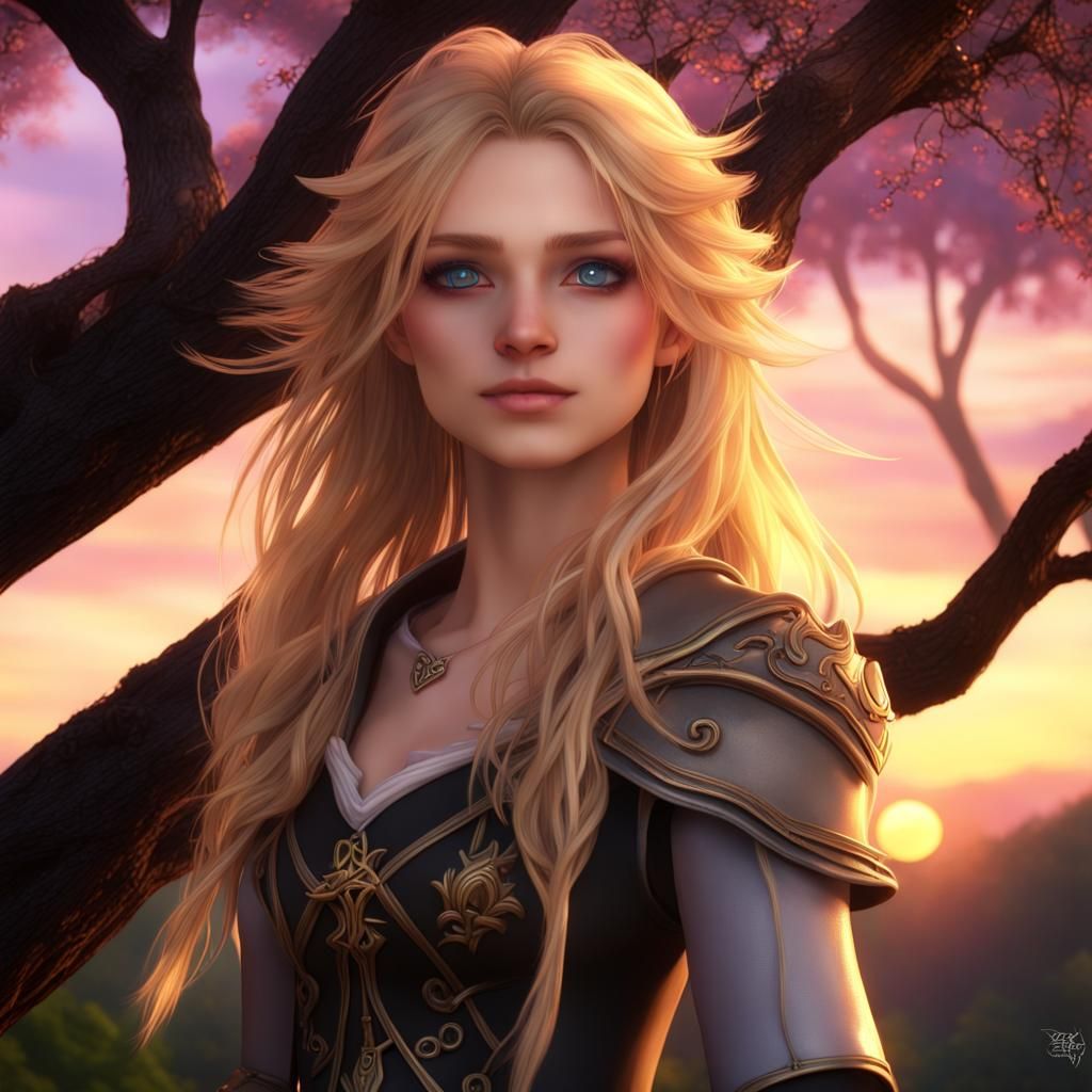 Eowyn in Kingdom Hearts Style Digital Art