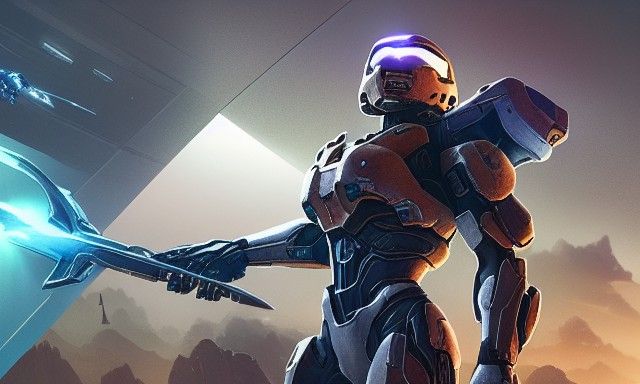 Cortana in a Futuristic Galaxy, Hyper-Detailed Render