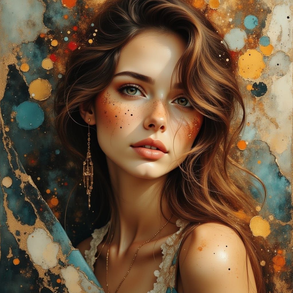 Exquisite Woman with Beautiful Smile in Hyperreal Style