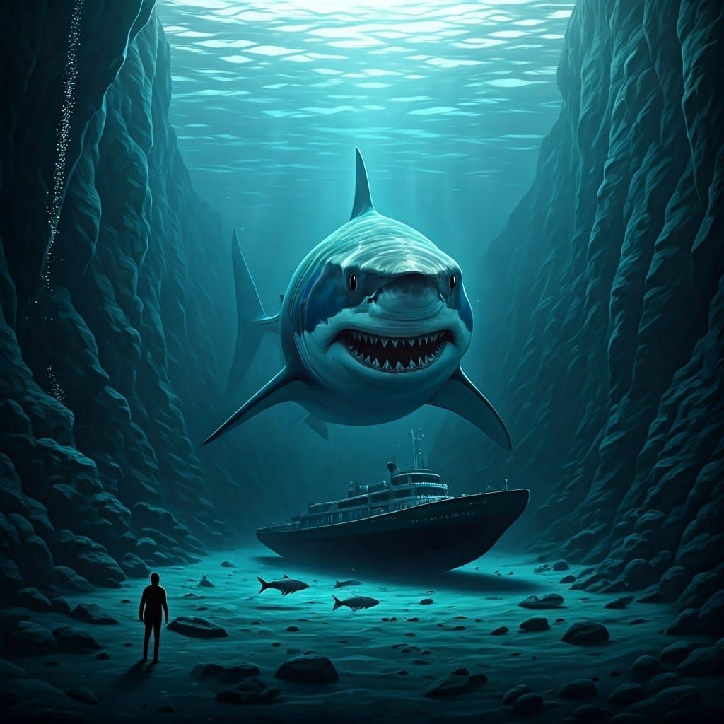 Megalodon Terrorizes Sunken Ship in the Mariana's Trench