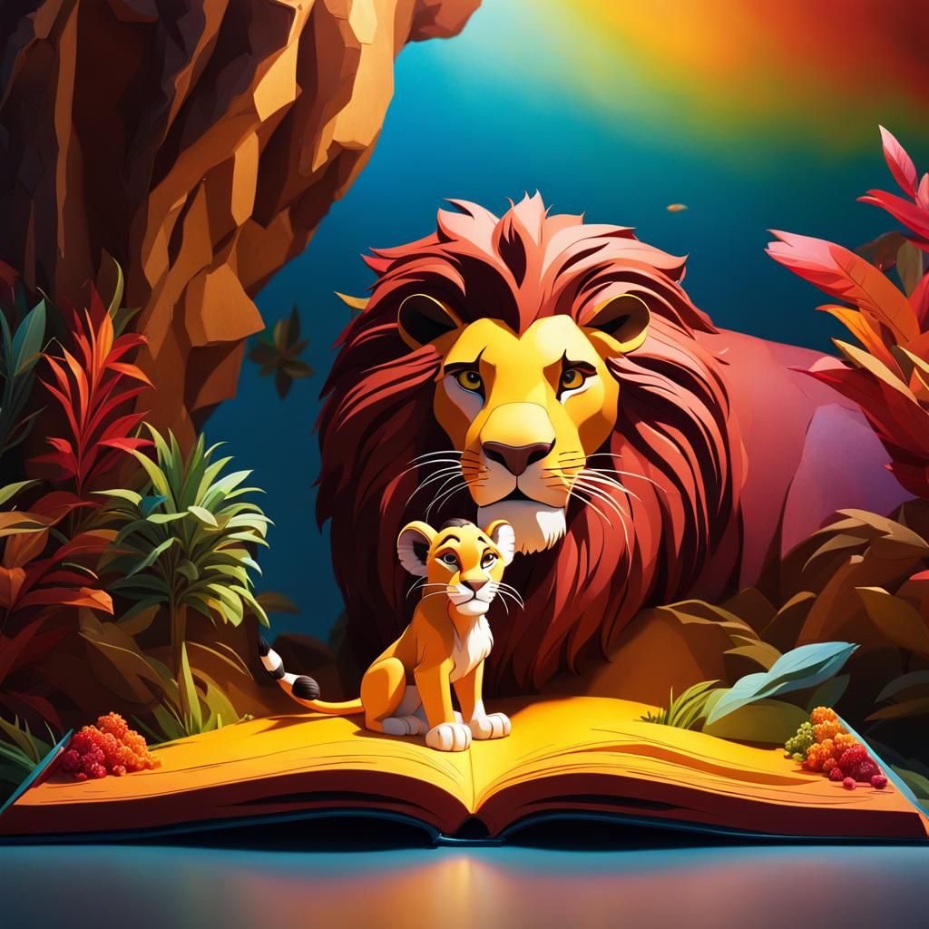 Lion King and Les Miserables Pop-Up Book