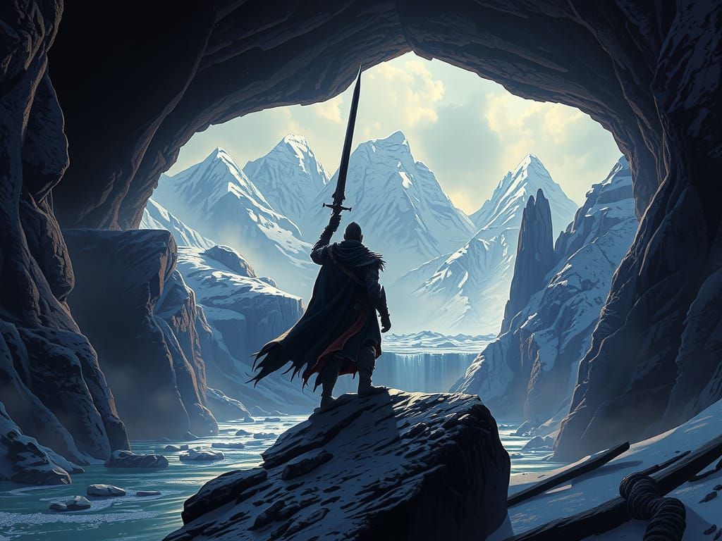 Warrior in Frosty Wilderness