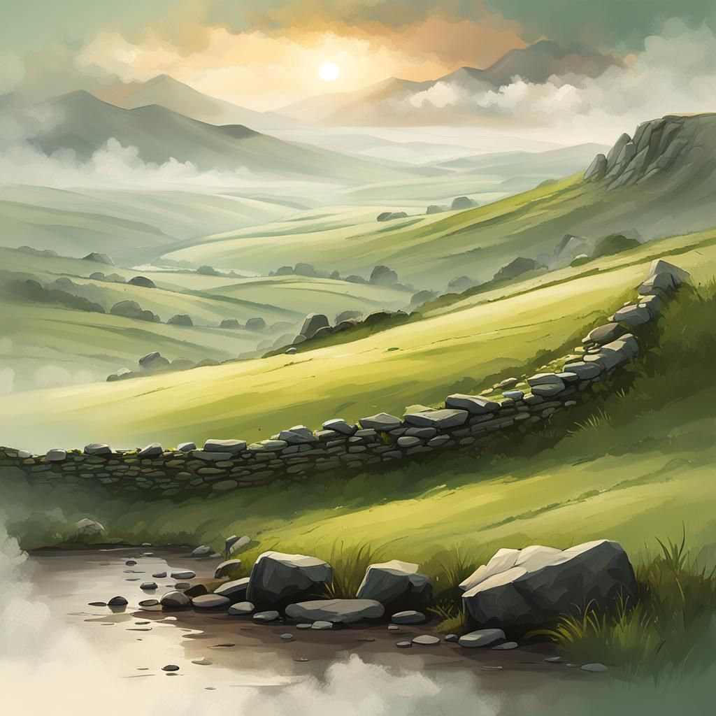 Majestic Irish Landscape Concept Art