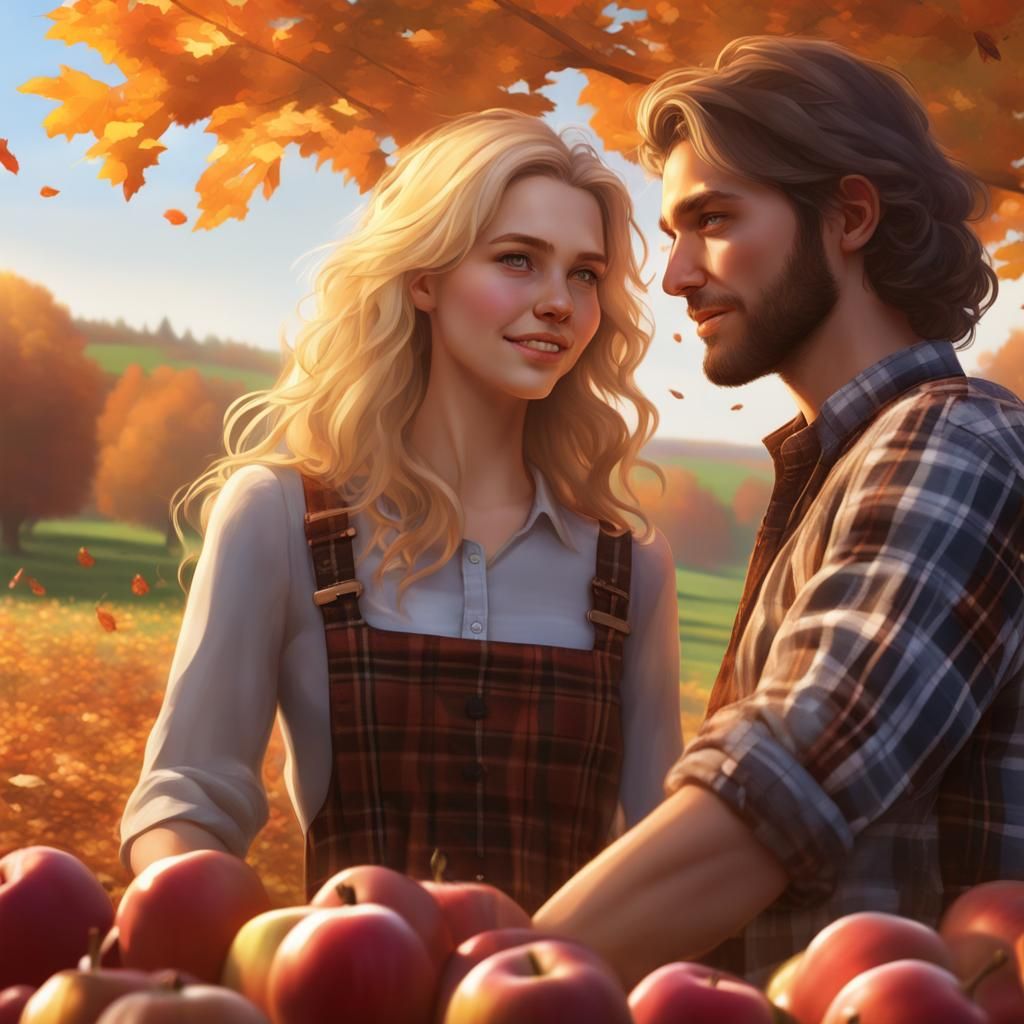 Romantic Apple Picking at Golden Hour
